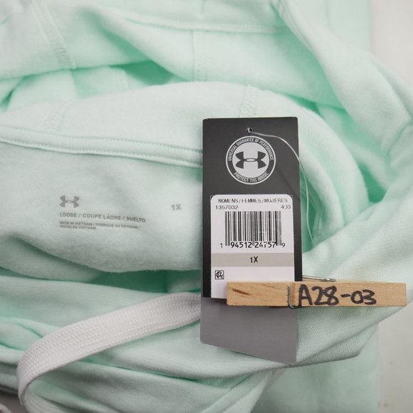 Under Armour Mint Green Hoodie Thermal Fleece Womens Plus Size 1X NWT - Picture 5 of 6